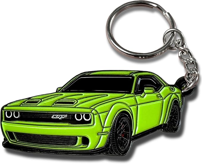 DODGE Challenger Keychain – Officially Licensed Dodge Accessories Key Chain for RT SRT Cool Toy Car Men Gift