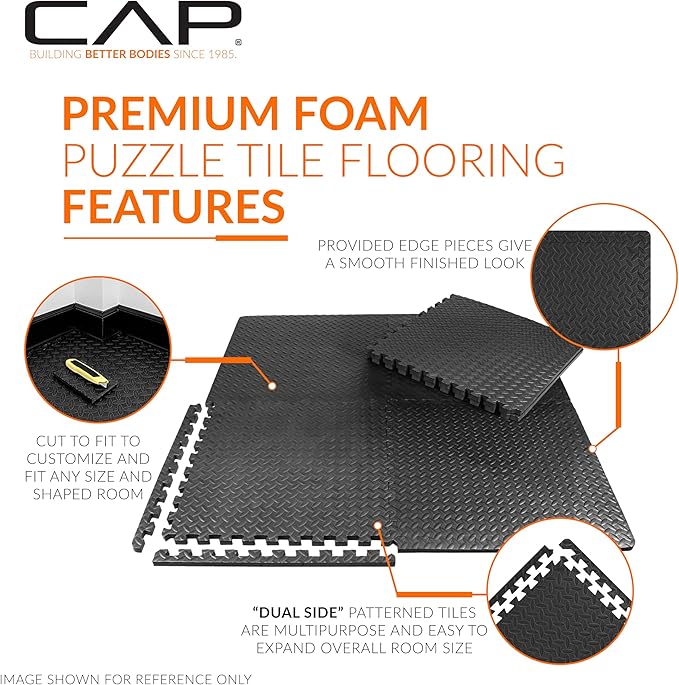 CAP Barbell Interlocking EVA Foam Exercise Puzzle Mat Home Gym Flooring | Multiple Options