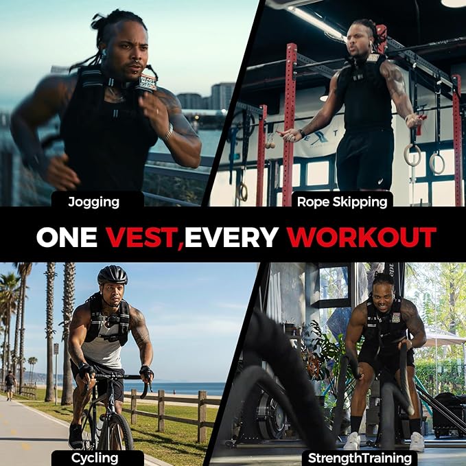 MIKOLO Weighted Vest, 8lb/12lb/16lb Weight Vest for Women & Men, Weight Vest with Reflective Stripe for Walking, Running, Strength Training & Workout(8lb)
