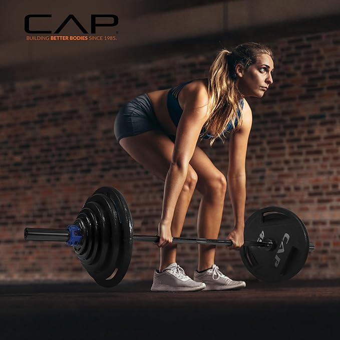 CAP Barbell 2-Inch Olympic Barbell Bars | 5 ft, 6 ft, & 7 ft | Multiple Options