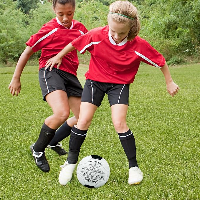 KWOOD Custom Classic Soccer Ball,Engraved Soccer Ball with Premium Pump for Training Recreation Practice,Available for Indoor Outdoor Toddlers Kids Teens Adults