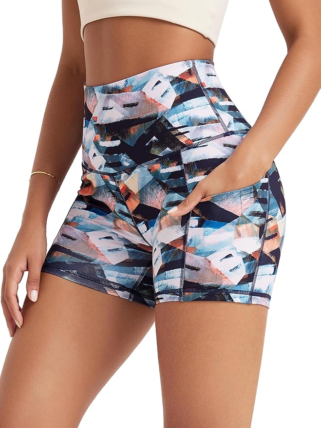 ODODOS Women's Tummy Control Biker Shorts 2.0 with Pockets High Waist Athletic Workout Yoga Shorts-3.5''/ 5"/ 8" / 10" Inseam