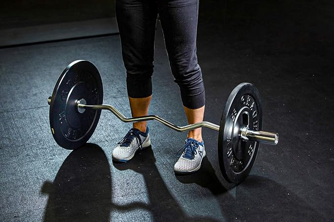 Rage Fitness EZ Curl Bar – 47 Inch, 2 inch | 17lbs Alloy Steel with Chrome Finish & Nylon Bushings EZ Bar with 400lbs Max Capacity – Home Gym Curling Bars for Weightlifting & Other Upper & Lower Body Movements