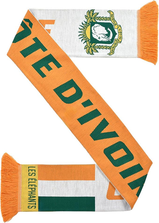 Euroscarves Ivory Coast Côte d'Ivoire Soccer Knit Scarf