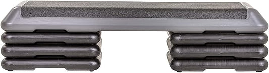 The Original STEP Exercise Step Platform, Health Club Size Stepper for Exercise at Home with 4 Stackable Risers for Height Adjustments