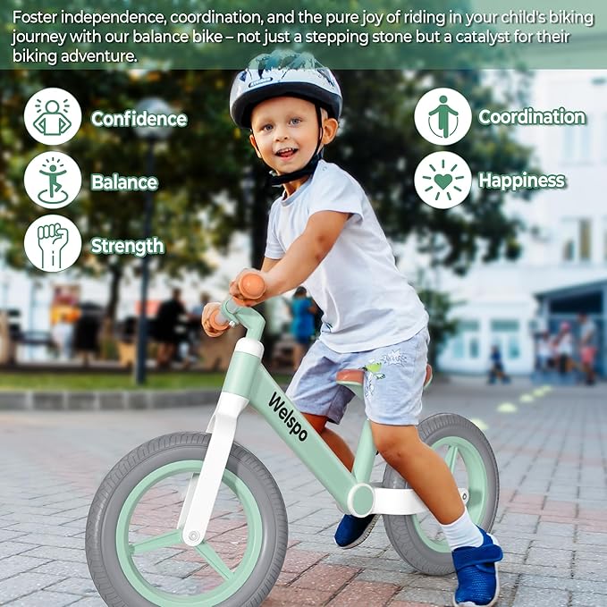 welspo Baby Balance Bikes for 1 Year Old Boys Girls 12-24 Months Kids Toddler First Bicycle Infant Walker Children No Pedal 3 Wheels Mini Bike Riding Toys
