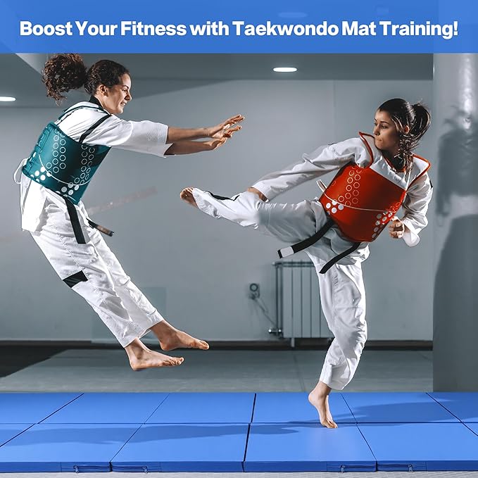 Outdoor Basic 6'x3'x2" Gymnastics Tumbling Mats Folding Panel Thick Gym Exercise Mat for Home