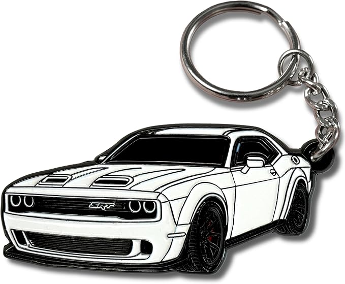 DODGE Challenger Keychain – Officially Licensed Dodge Accessories Key Chain for RT SRT Cool Toy Car Men Gift