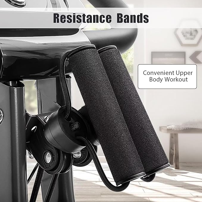 Merax Exercise Bike,Workout Bikes for Home,Folding Stationary Bikes for Home with 16-Level Magnetic Resistance, 300LBS Capacity X-Bike Indoor Exercise Equipment with Heart Rate Sensor & LCD Monitor