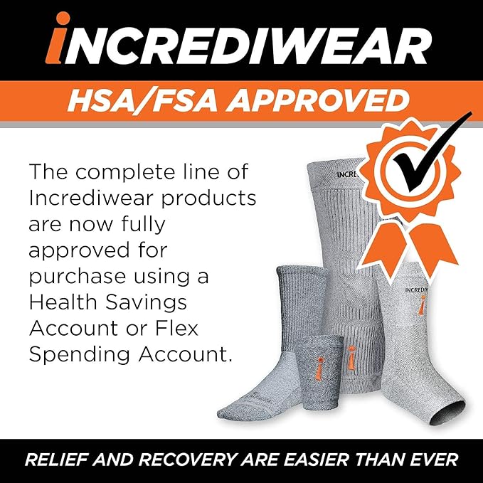Incrediwear Ankle Sleeve – Ankle Brace for Joint Pain Relief, Sprained Ankle Support, Arthritis, Inflammation Relief, and Circulation, Ankle Support for Women and Men (Grey, X-Large)