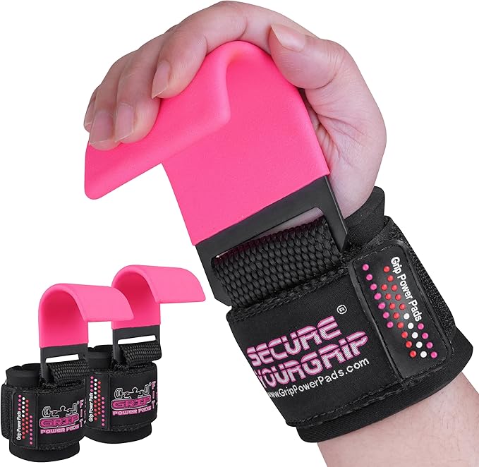 Premium Weight Lifting Hooks & Straps for Pull Ups & Deadlifts - Padded, Heavy Duty, Power Lifting Grips for Men & Women
