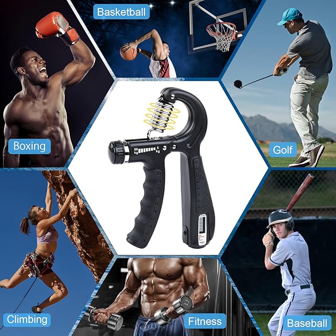 Electronic Grip Strength Tester Set With Adjustable Hand Gripper, Hand Dynamometer, Protection Case – Precision Training for Rehab, Fitness, and Home Gym