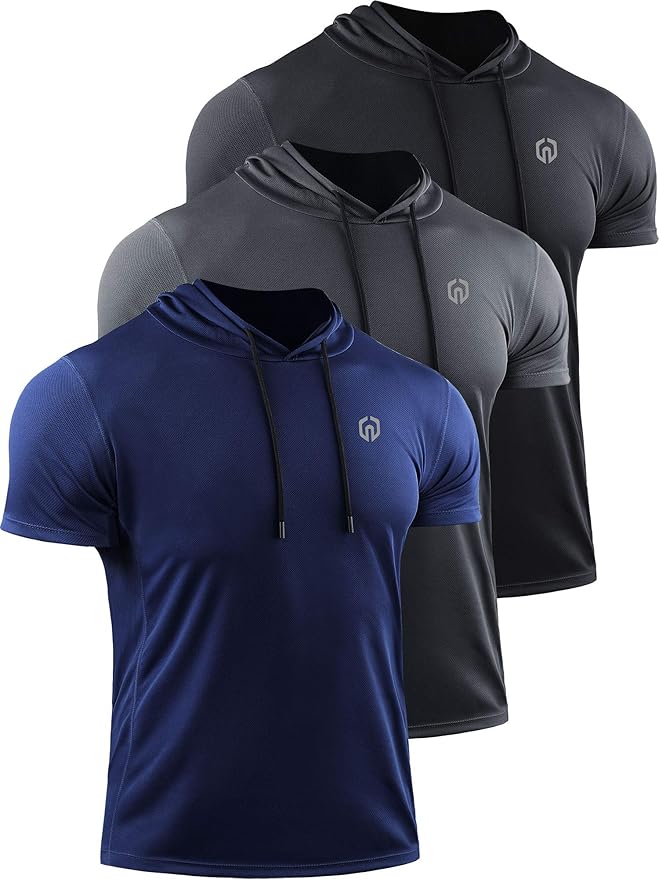 NELEUS Dry Fit Workout Athletic Muscle Tank Top Running Shirts with Hoods