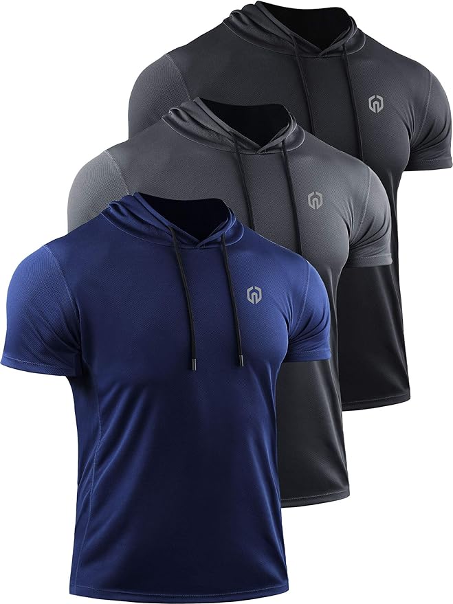 NELEUS Dry Fit Workout Athletic Muscle Tank Top Running Shirts with Hoods