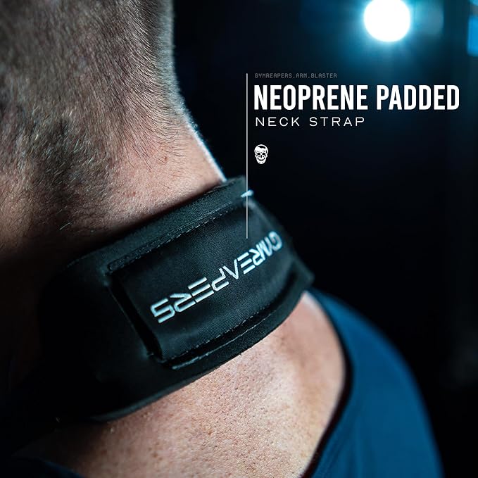 Gymreapers Bicep Arm Blaster - Bicep Curl Isolator w/Contoured, Padded Edges - Adjustable Bicep Bomber for Weightlifting & Bodybuilding