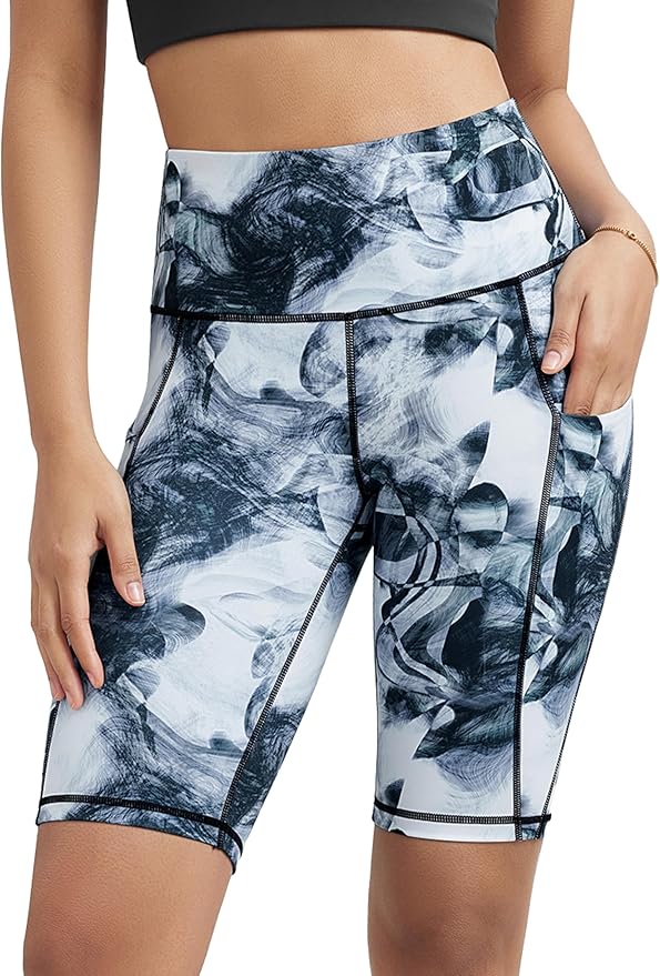 ODODOS Women's Tummy Control Biker Shorts 2.0 with Pockets High Waist Athletic Workout Yoga Shorts-3.5''/ 5"/ 8" / 10" Inseam