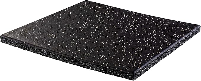 Genaflex Pro Heavy Duty Thick Rubber Gym Floor Tiles High Density Shock Absorbent Laminated Deadlift Mats - 1" Thick X 20" W X 20" L - 2.7 Sq. Ft. (Tan/Black, 10 Tiles - 27 Sq. Ft.)