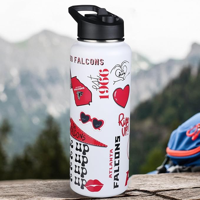 The Memory Company Officially Licensed NFL 34oz Water Bottle - Premium Stainless Steel Double-Wall Insulated, Leakproof Design