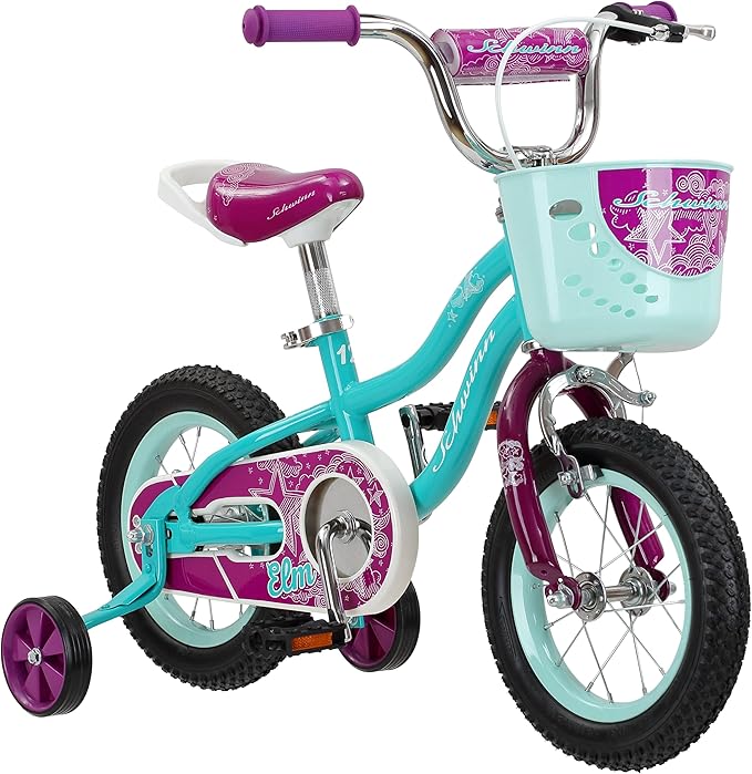 Schwinn Elm and Koen Bike or Balance Bike, 12-18 Inch Bike for Kids Ages 2-13, Black, Blue, Red, Teal, Pink or Purple, SmartStart Ergonomic Design, Adjustable Seat Grows with Child, Training Bicycle