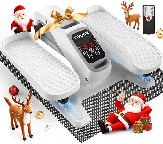 VIVURN-018 Under Desk Elliptical 12 Speed 5 Modes Mini Motorized Leg Exerciser While Sitting for Seniors As Seen on TV with Non-Slip Mat Quiet & Portable Electric Pedal Exerciser for Home and Office