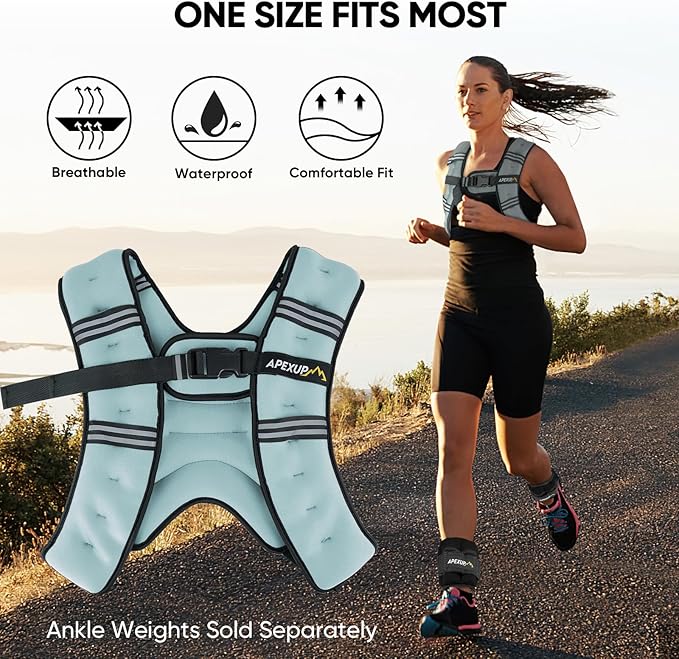APEXUP Weighted Vest Men Women, Weight Vest for Women Workout Equipment for Strength Training Running