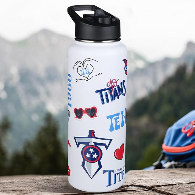 The Memory Company Officially Licensed NFL 34oz Water Bottle - Premium Stainless Steel Double-Wall Insulated, Leakproof Design