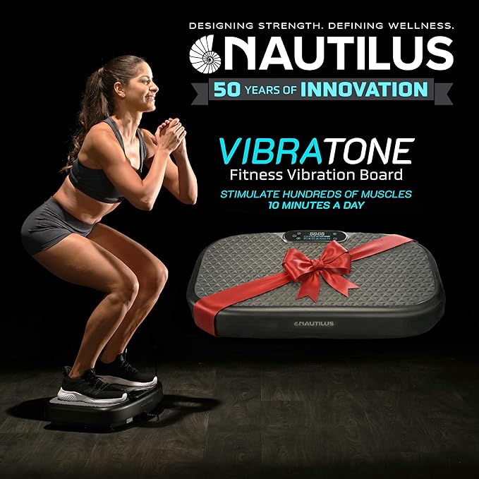 Nautilus Vibratone Pro Vibration Plate Full Body Fitness and Exercise Platform - Muscle Strength, Circulation