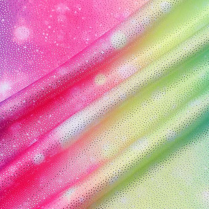 HOZIY Gymnastics Leotards for Girls with Shorts Toddlers Biketards Rainbow Unicorn Dinosaur Mermaid Leopard Flower Galaxy