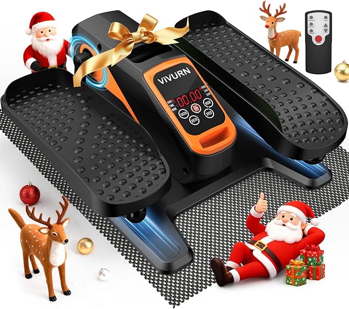 VIVURN-018 Under Desk Elliptical 12 Speed 5 Modes Mini Motorized Leg Exerciser While Sitting for Seniors As Seen on TV with Non-Slip Mat Quiet & Portable Electric Pedal Exerciser for Home and Office
