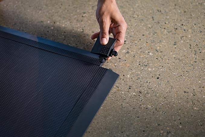 Baselayer Interlocking Floor Tile Trim Pieces - Beveled Edges and Corners - Durable ½ in TPE (Rubber Like, NOT Foam, no Odor) - 10 Edges and 4 Corners - Made in USA