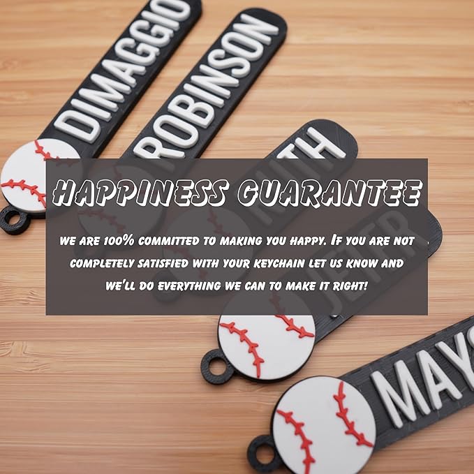 Personalized Baseball Keychain, Backpack tags, Kid's name tags, Custom baseball water bottle tags, Sports bag keychain, baseball team gift, Keyring charm, Custom baseball tag