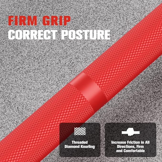 RITFIT 7FT Olympic Barbell for Strength and Weightlifting Training - 2 Inch Olympic Bar for Squat, Deadlift, Bench Press, Curl, Overhead Press - 600lbs/1000lbs/1200lbs Capacity