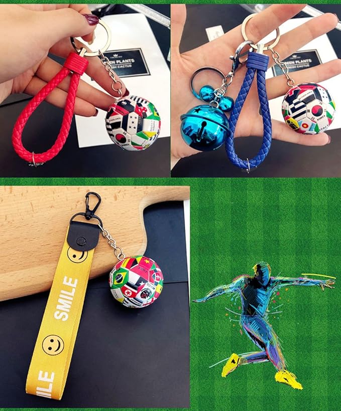 Sports Ball Key Chain Football Match World Cup Team Keychains