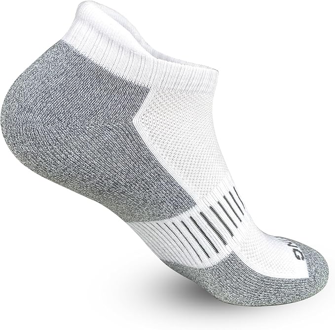 BERING Men's Athletic Running Ankle Socks Cushioned Heel Tab (6 Pairs)