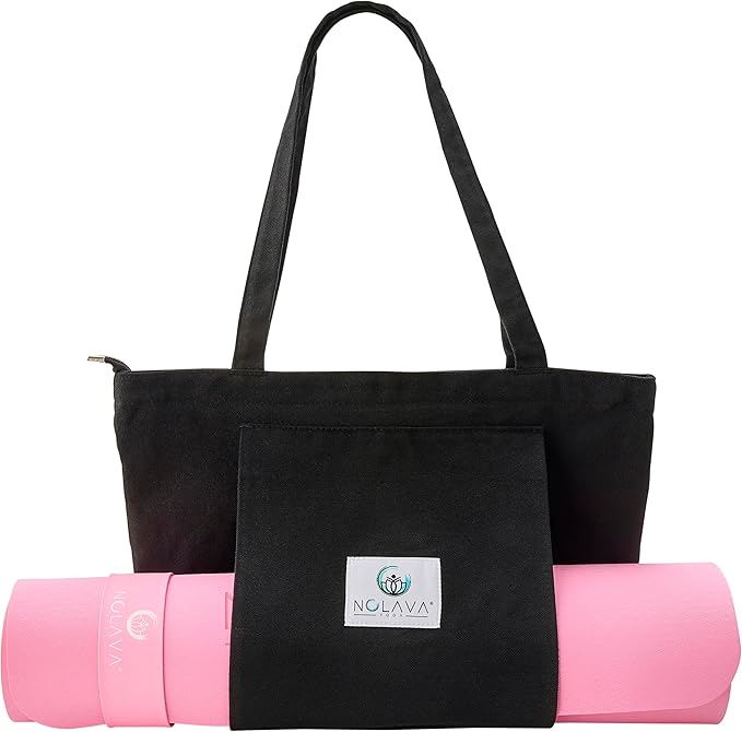 NOLAVA Yoga Mats & Complete Sets - TPE, Non-Slip - Includes Mat, Blocks, Strap, & More (6pc or 7pc Sets) - For Pilates, Yoga & Fitness