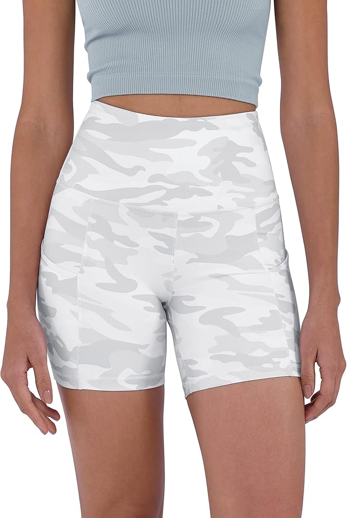 ODODOS Women's Tummy Control Biker Shorts 2.0 with Pockets High Waist Athletic Workout Yoga Shorts-3.5''/ 5"/ 8" / 10" Inseam