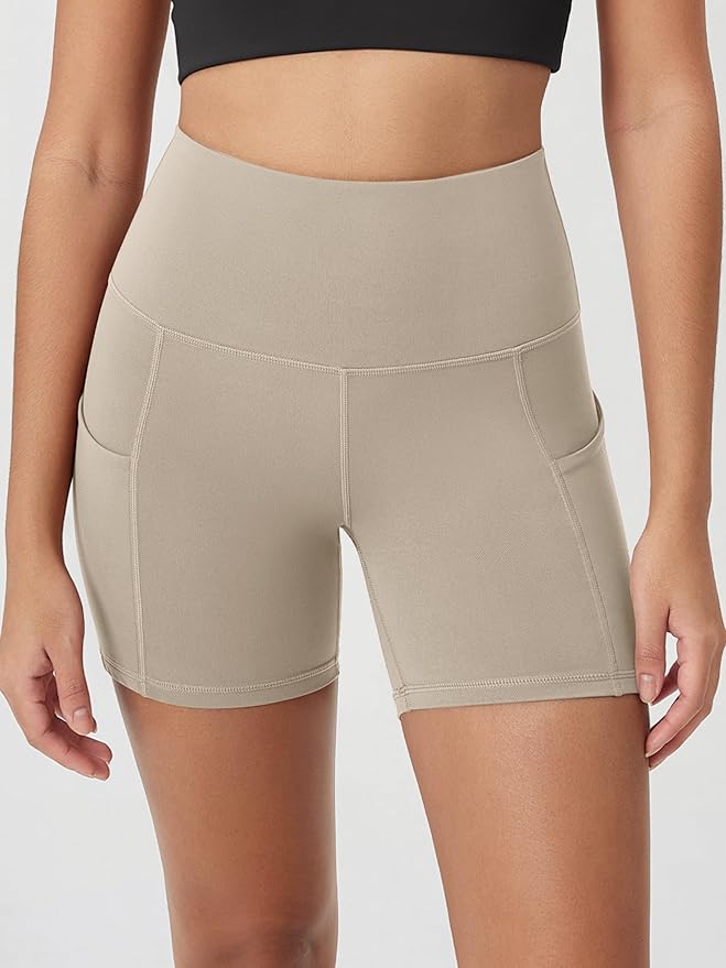 ODODOS Women's Tummy Control Biker Shorts 2.0 with Pockets High Waist Athletic Workout Yoga Shorts-3.5''/ 5"/ 8" / 10" Inseam