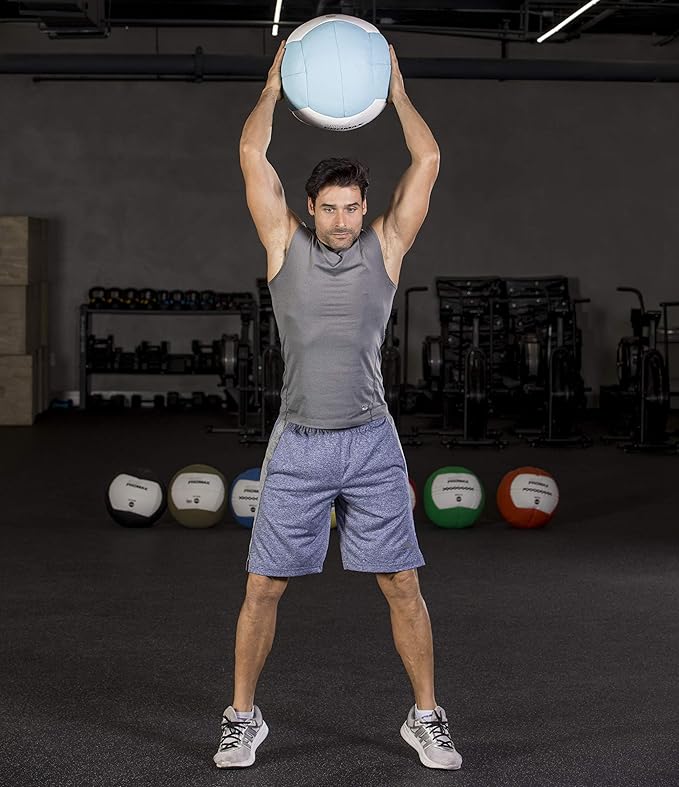Champion Sports Rhino Slam Ball, 4-30 lb. Non-Slip Grip, Weightlifting, Crossfit, Home Gym, Fitness, 14" Diameter Balls, Optional Storage Rack/Tree Sold Separately