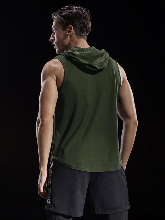 NELEUS Dry Fit Workout Athletic Muscle Tank Top Running Shirts with Hoods