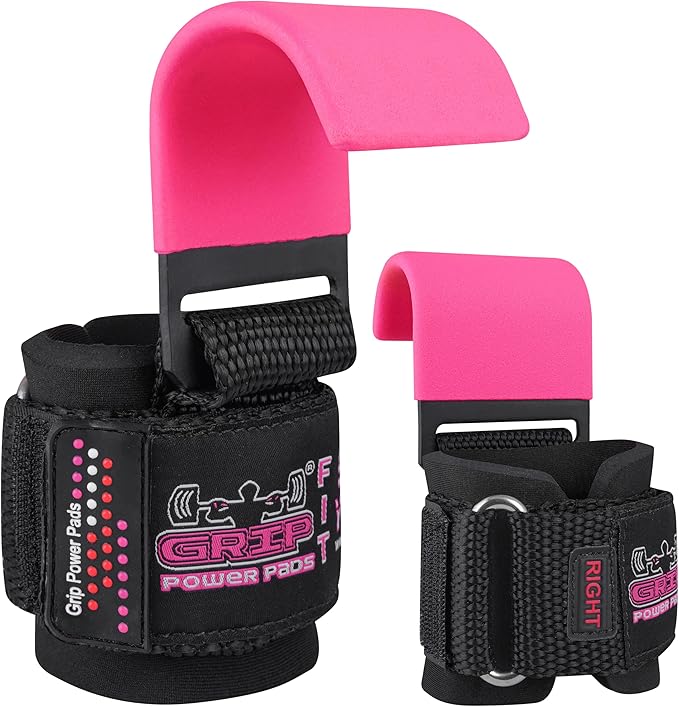 Premium Weight Lifting Hooks & Straps for Pull Ups & Deadlifts - Padded, Heavy Duty, Power Lifting Grips for Men & Women
