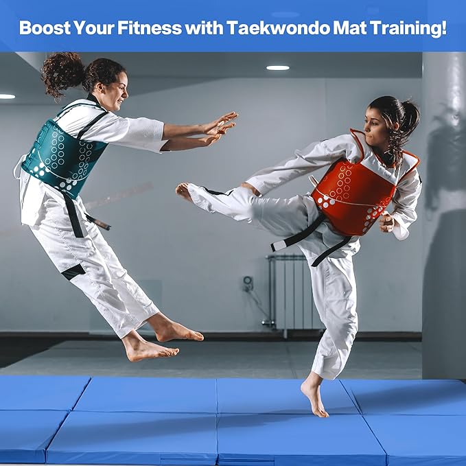Outdoor Basic 6'x3'x2" Gymnastics Tumbling Mats Folding Panel Thick Gym Exercise Mat for Home