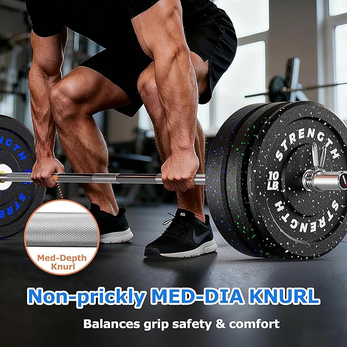 XDDIAS 2-Inch Bumper Plates, Barbell Rubber Olympic Weight Plates Set for Home Gym Strength Training, 20-260lbs, Multiple Options