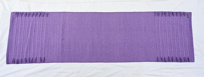 Indian Handmade100 % Organic Anti Skid Multi Colour Cotton Yoga Mat - Eco-Friendly Hand-Woven Rug - Non-Slip & Thick (24”x72”x5mm) for Hot yoga & Everyday Fitness at Home - Comfortable & Foldable Extra-Long Mat