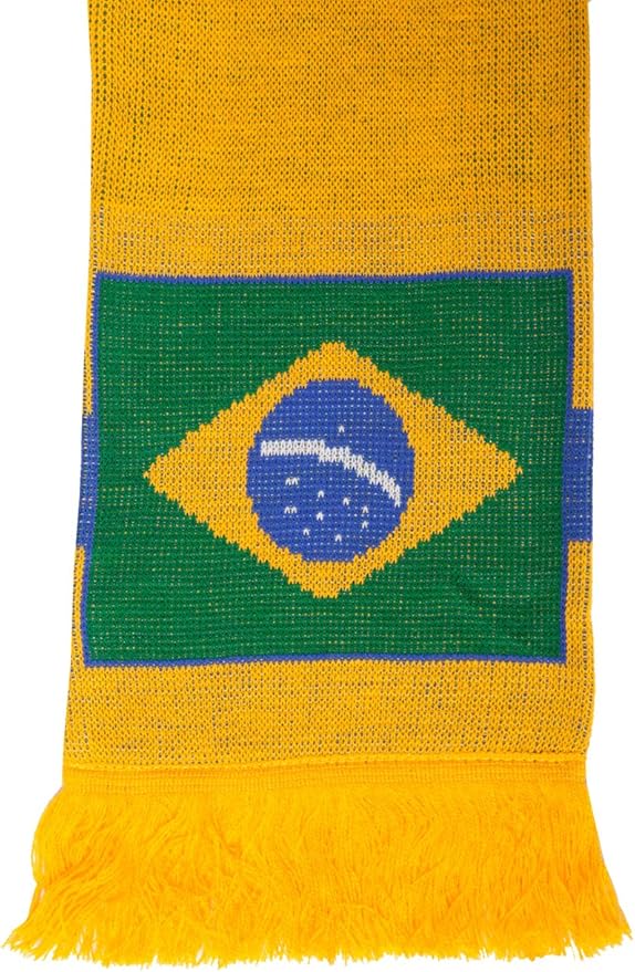 Euroscarves Brazil Brasil Soccer Knit Scarf