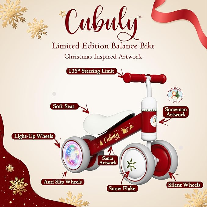 Baby Balance Bike for 1-3 Year – First Birthday Boy Girl Gifts 12-36 Month Mini Bike|Colorful Lighting Wheels|Ride on Toys |Toddler Balance Bike 1-3 Indoor/Outdoor Bike