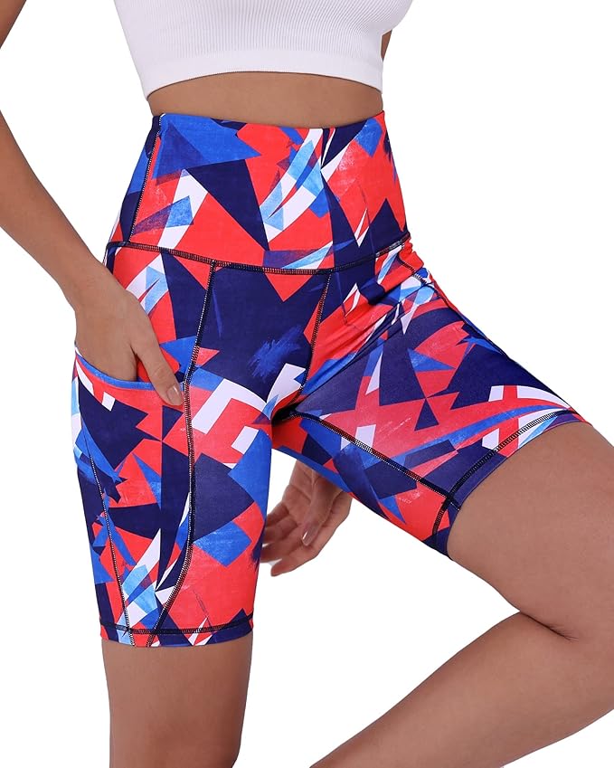 ODODOS Women's Tummy Control Biker Shorts 2.0 with Pockets High Waist Athletic Workout Yoga Shorts-3.5''/ 5"/ 8" / 10" Inseam
