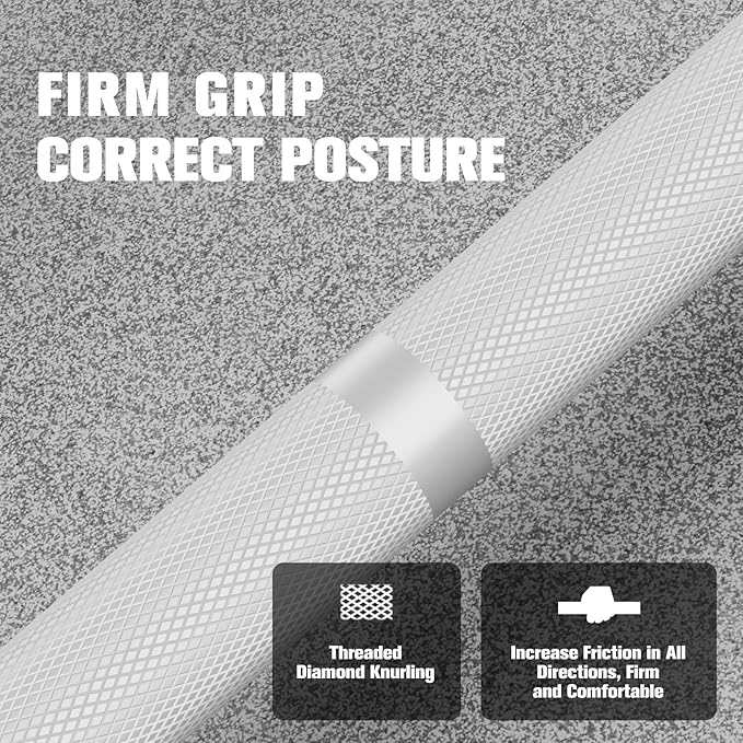 RITFIT 7FT Olympic Barbell for Strength and Weightlifting Training - 2 Inch Olympic Bar for Squat, Deadlift, Bench Press, Curl, Overhead Press - 600lbs/1000lbs/1200lbs Capacity