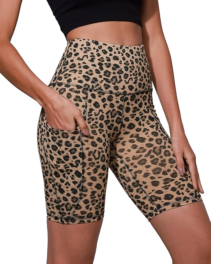 ODODOS Women's Tummy Control Biker Shorts 2.0 with Pockets High Waist Athletic Workout Yoga Shorts-3.5''/ 5"/ 8" / 10" Inseam