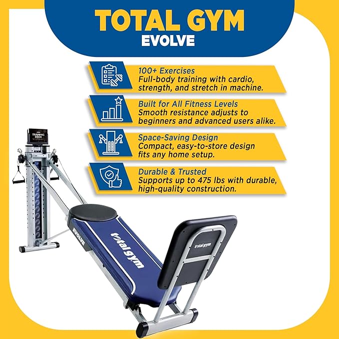 Total Gym Workout Machine, Home Exercise Equipment Portable Fitness Machine for Body Weight Training