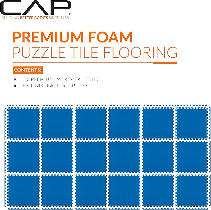 CAP Barbell Interlocking EVA Foam Exercise Puzzle Mat Home Gym Flooring | Multiple Options
